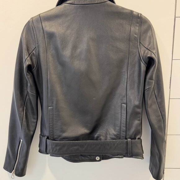 Madewell Ultimate Leather Motorcycle Jacket - Black - XS - Picture 5 of 10